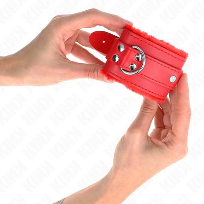 KINK Muñequeras Forradas Rojas – Diseño Elegante Con Correa Ajustable Para Comodidad Ideal