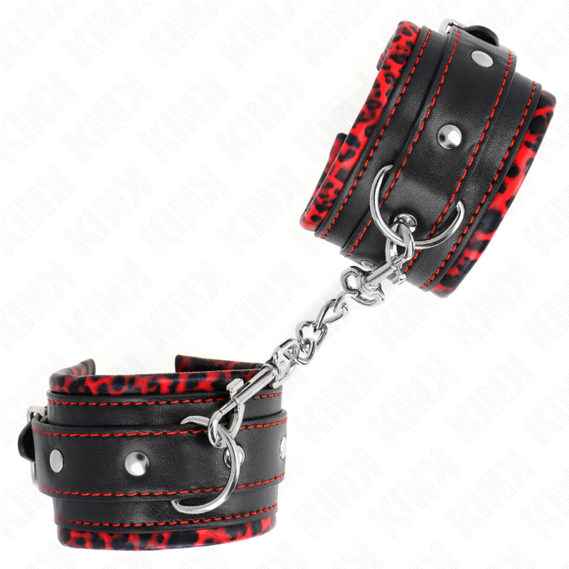 Comprar KINK Muñequeras Forradas Rojas y Negras – Ajustable Con Diseño Elegante Para Comodidad y Estilo-Noxtic