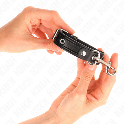 KINK - MINI BLACK STUDDED WRISTBANDS ADJUSTABLE 16-22 CM X 2 CM