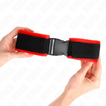 KINK - RED-BLACK NYLON WRISTBANDS MODEL 1 ADJUSTABLE 25-35 CM X 6 CM