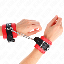 KINK - RED WRISTBANDS WITH ADJUSTABLE BLACK STRAP 17-28 CM X 6 CM