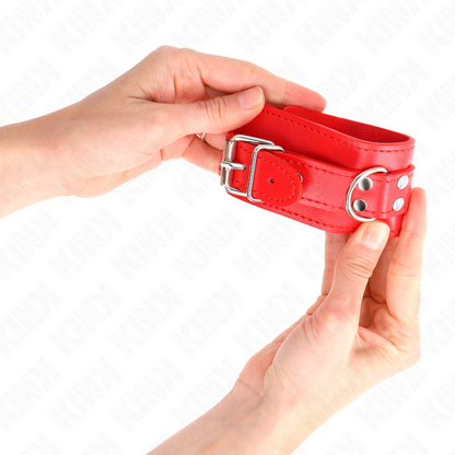 KINK - SIMPLE RED ADJUSTABLE WRISTBANDS 20-23 CM X 5.5 CM