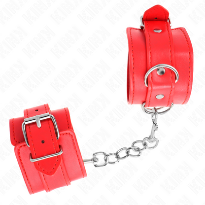 KINK - SIMPLE RED ADJUSTABLE WRISTBANDS 20-23 CM X 5.5 CM