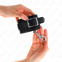 KINK - SIMPLE WRISTBANDS WITH ROW OF RIVETS BLACK ADJUSTABLE 17-28 CM X 5 CM