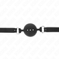 KINK - GAG 55 x 2 CM BALL 4.5 CM FULL SILICONE SIZE M BLACK ADJUSTABLE 35-51 CM