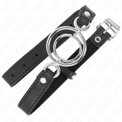 KINK - MULTI-O-RING GAG 5 CM BLACK 63 X 2.5 CM