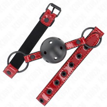 Comprar KINK Mordaza De Bola De Polipiel Brillante – Diseño Ajustable Para Una Experiencia Elegante y Sensorial-Noxtic