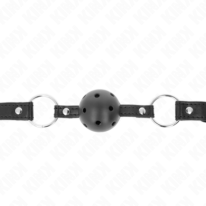Comprar KINK Mordaza De Bola 4.5 Cm Negra – Diseño Hueco Para Exploración Sensual-Noxtic