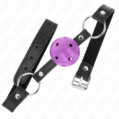 KINK - BALL GAG 4.5 CM PURPLE HARD HOLLOW 63.5 X 2 CM