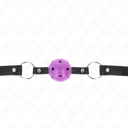 KINK - BALL GAG 4.5 CM PURPLE HARD HOLLOW 63.5 X 2 CM