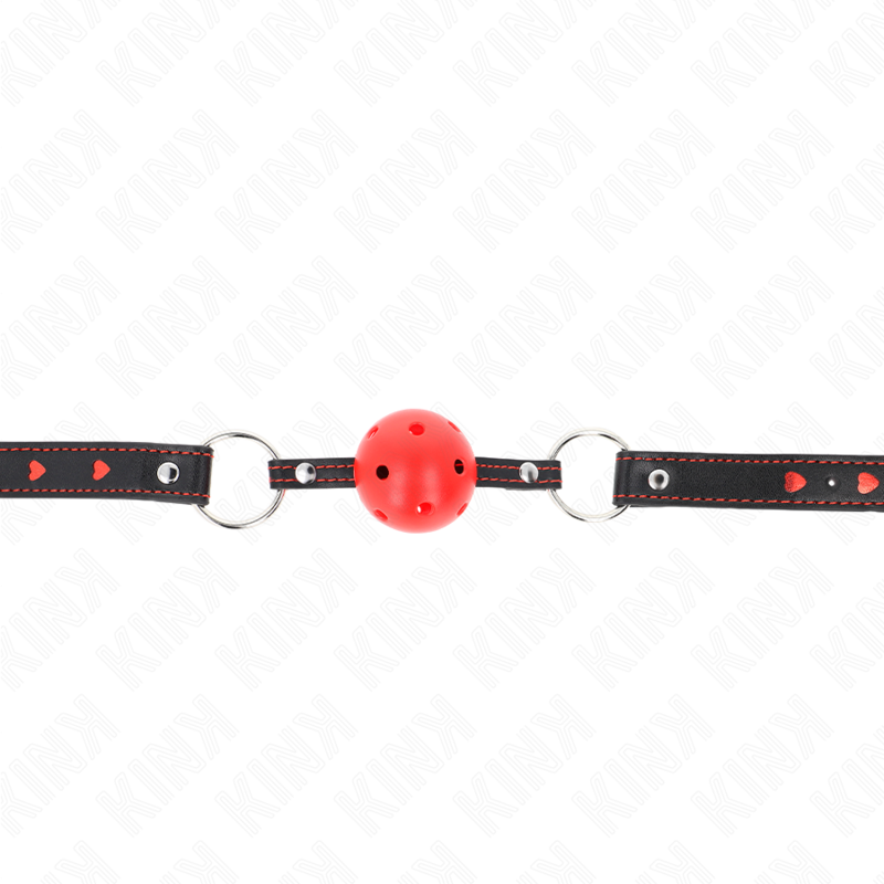 KINK - BALL GAG 4.5 CM RED HARD HOLLOW MODEL 2 65 x 2.5 CM