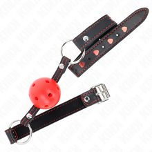 KINK - BALL GAG 4.5 CM RED HARD HOLLOW MODEL 2 65 x 2.5 CM