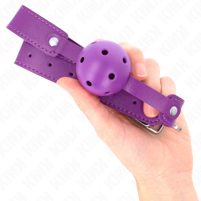 KINK - BALL GAG 4.5 CM BREATHABLE PURPLE 65 x 2.5 CM
