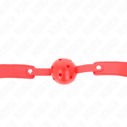 KINK - BALL GAG 4.5 CM BREATHABLE RED 65 x 2.5 CM