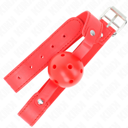 KINK - BALL GAG 4.5 CM BREATHABLE RED 65 x 2.5 CM