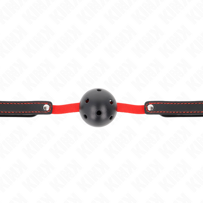 KINK - 4.5 CM HARD HOLLOW BALL GAG WITH ELASTIC BELT 56 x 1.5 CM