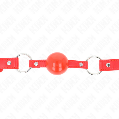 KINK Mordaza De Bola 4 Cm TPE Con Candado Rojo – Diseño Elegante Para Control Y Comodidad