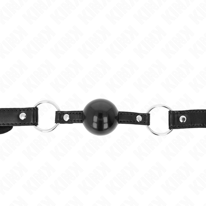 KINK - BALL GAG 4 CM BLACK TPE 60 x 2 CM
