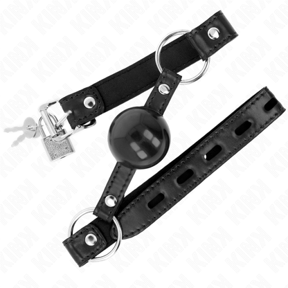 KINK - BALL GAG 4 CM BLACK TPE 60 x 2 CM