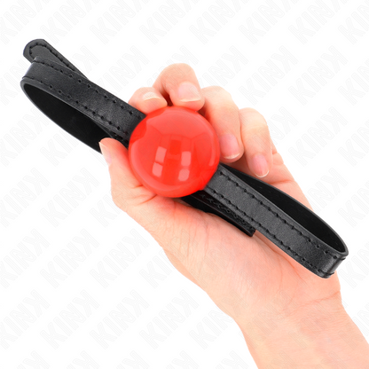 Bavaglio a sfera KINK 4 cm rosso – Design ergonomico per un piacere sicuro