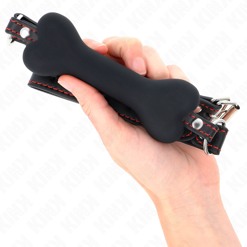 KINK Mordaza De Hueso 12 Cm Negro – Diseño Sofisticado Para Exploración Confortable
