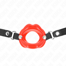 Comprar KINK Mordaza Labial 8 cm Con Correa De Polipiel Roja – Diseño Ergonómico Para Comodidad Y Confianza-Noxtic