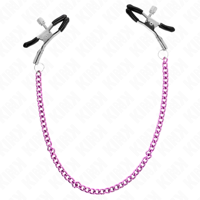 KINK - NIPPLE CLAMPS WITH PURPLE CHAIN ​​30 CM