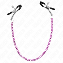 KINK - NIPPLE CLAMPS WITH PURPLE CHAIN ​​30 CM