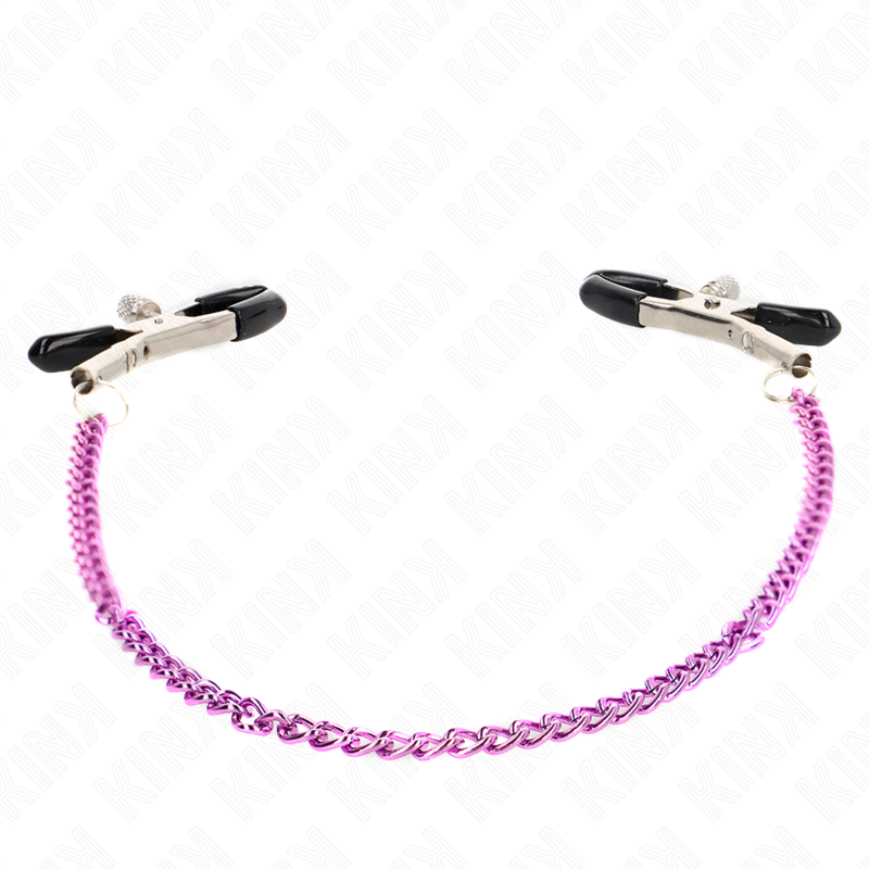 KINK - NIPPLE CLAMPS WITH PURPLE CHAIN ​​30 CM