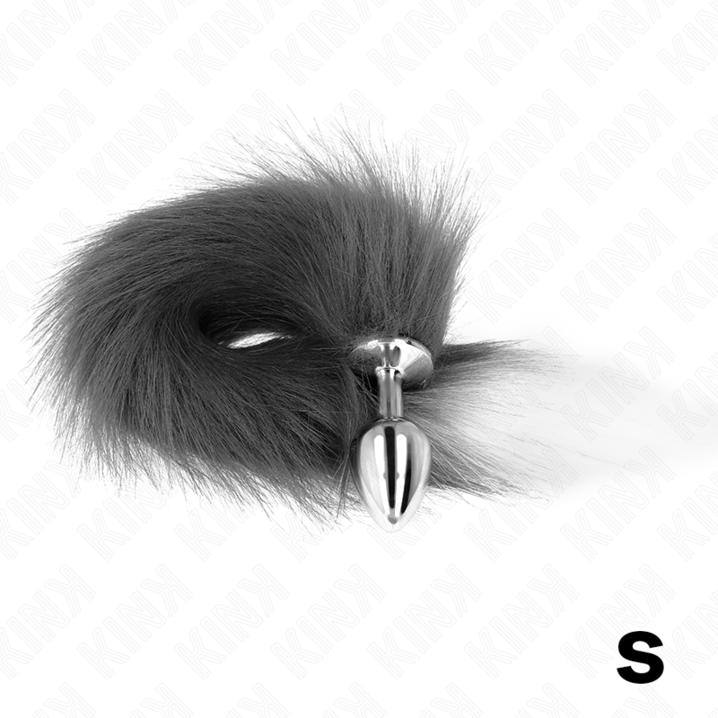 Plug anale KINK taglia S 7 x 3 cm con coda sintetica 40 cm – Design elegante per un'esperienza sensoriale unica