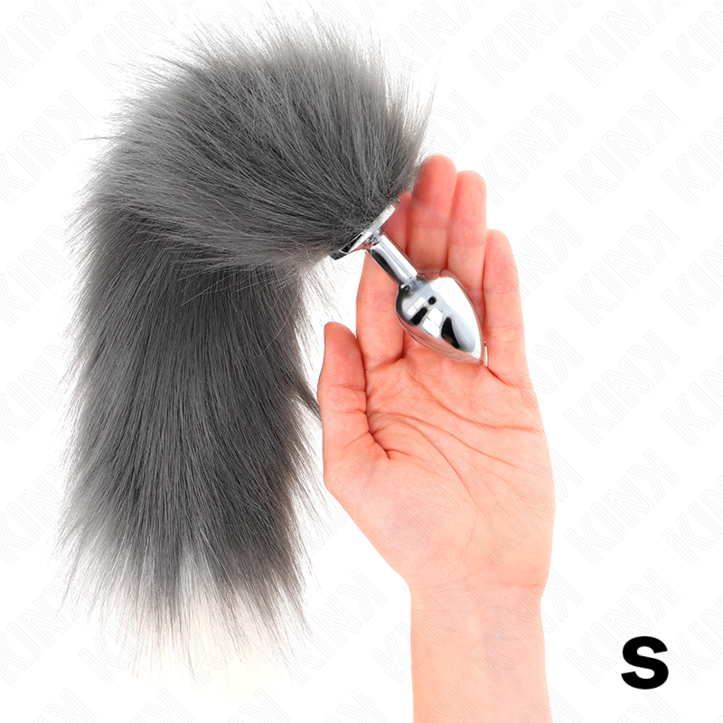 Plug anale KINK taglia S 7 x 3 cm con coda sintetica 40 cm – Design elegante per un'esperienza sensoriale unica