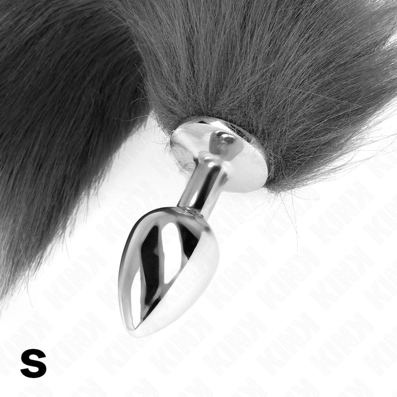 Plug anale KINK taglia S 7 x 3 cm con coda sintetica 40 cm – Design elegante per un'esperienza sensoriale unica