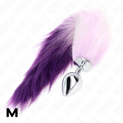 KINK - ANAL PLUG SIZE M 8 X 3.5 CM WITH SYNTHETIC TAIL 40 CM VIOLET