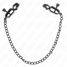 Comprar KINK Pinzas Para Pezones Planas Negras Con Cadena De 30 Cm – Diseño Elegante Para Control Sensual-Noxtic