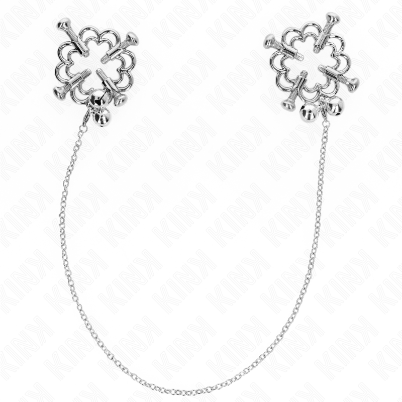 Comprar KINK Pinzas Para Pezones Flor Metálica Con Cadena – Estimulación Sensorial Con Diseño Elegante-Noxtic