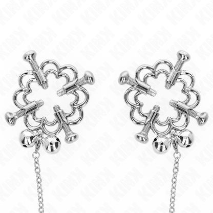 Comprar KINK Pinzas Para Pezones Flor Metálica Con Cadena – Estimulación Sensorial Con Diseño Elegante-Noxtic