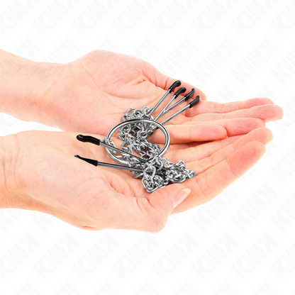 KINK Pinzas Para Pezones Y Clítoris Con Cadena De 30 Cm – Juguete Elegante Para Exploración Sensual