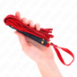 KINK Látigo Mini Piel De Ante Rojo 30 Cm – Accesorio Ideal Para Estimulación Sensorial Con Diseño Elegante