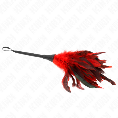 KINK - RED MAID'S HORN TICKLE CHICKEN FEATHERS 36 CM