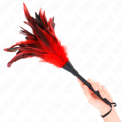 KINK - RED MAID'S HORN TICKLE CHICKEN FEATHERS 36 CM