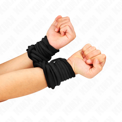 KINK Cuerda De Algodón 20 Metros Negro – Ideal Para Explorar Nuevas Sensaciones Con Comodidad Y Seguridad