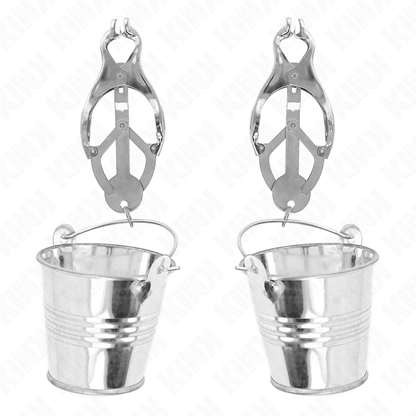 Comprar KINK Pinzas Para Pezones Estilo Japonés – Diseño Elegante Con Cubos Plateado Para Placer Sensible-Noxtic