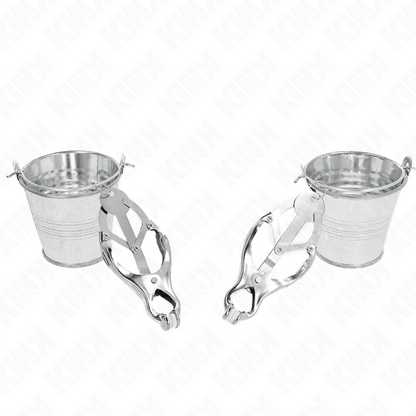 Comprar KINK Pinzas Para Pezones Estilo Japonés – Diseño Elegante Con Cubos Plateado Para Placer Sensible-Noxtic