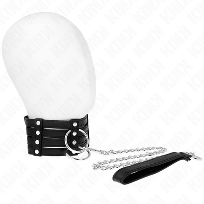Collare KINK con guinzaglio regolabile 65 cm – Accessorio elegante per la sottomissione con stile