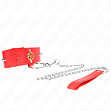 Comprar KINK Collar Con Correa Rojo – Accesorio Ajustable Con Diseño Elegante De Diamantes-Noxtic