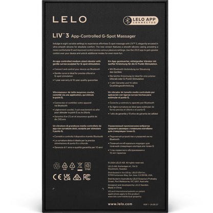 Comprar LELO LIV 3 Violeta – Estimulador Con Diseño Ergonómico Para Placer Sensorial-Noxtic