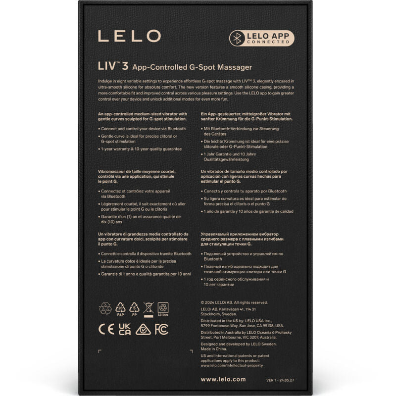 Comprar LELO LIV 3 Violeta – Estimulador Con Diseño Ergonómico Para Placer Sensorial-Noxtic