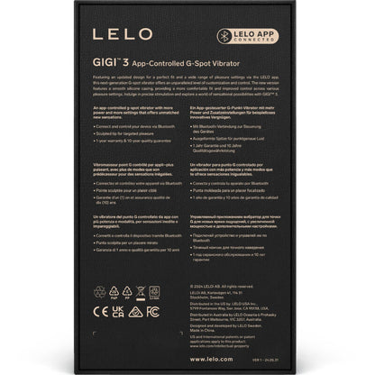 Comprar LELO GIGI 3 Vibrador Punto G Violeta – Diseño Ergonómico Para Estimulación Personalizada-Noxtic