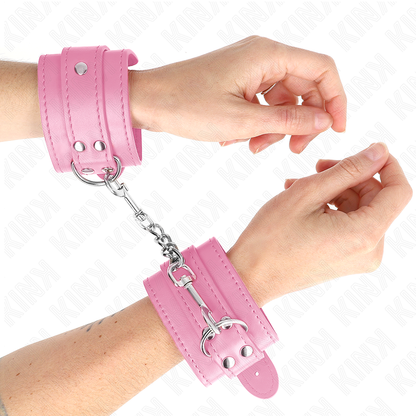 KINK - PINK SIMPLE ADJUSTABLE WRISTBANDS 20-23 CM X 5.5 CM