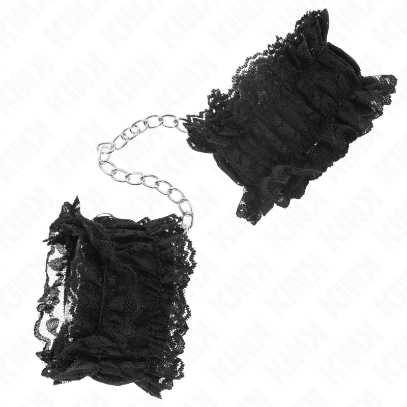 KINK - BLACK LACE ELASTIC WRISTBANDS